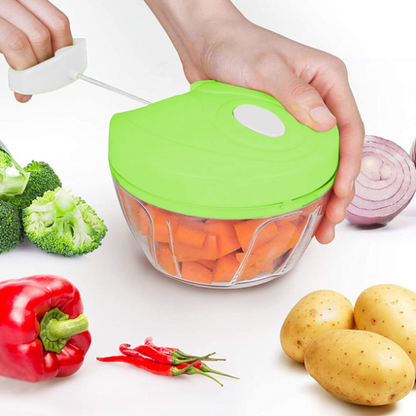 Speedy Chopper Manual Food Chopper For Vegetable| Fruits Nuts| Onions Chopper Hand Pull Mincer Blender Mixer Food Processor(random Colors)